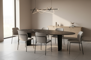 Grande table céramique ovale - Akante - Souffle d'intérieur