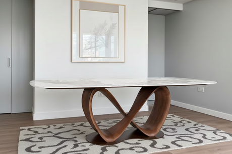 table ovale ceramique pieds bois