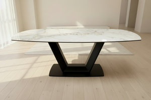 Table ovale marbre extensible