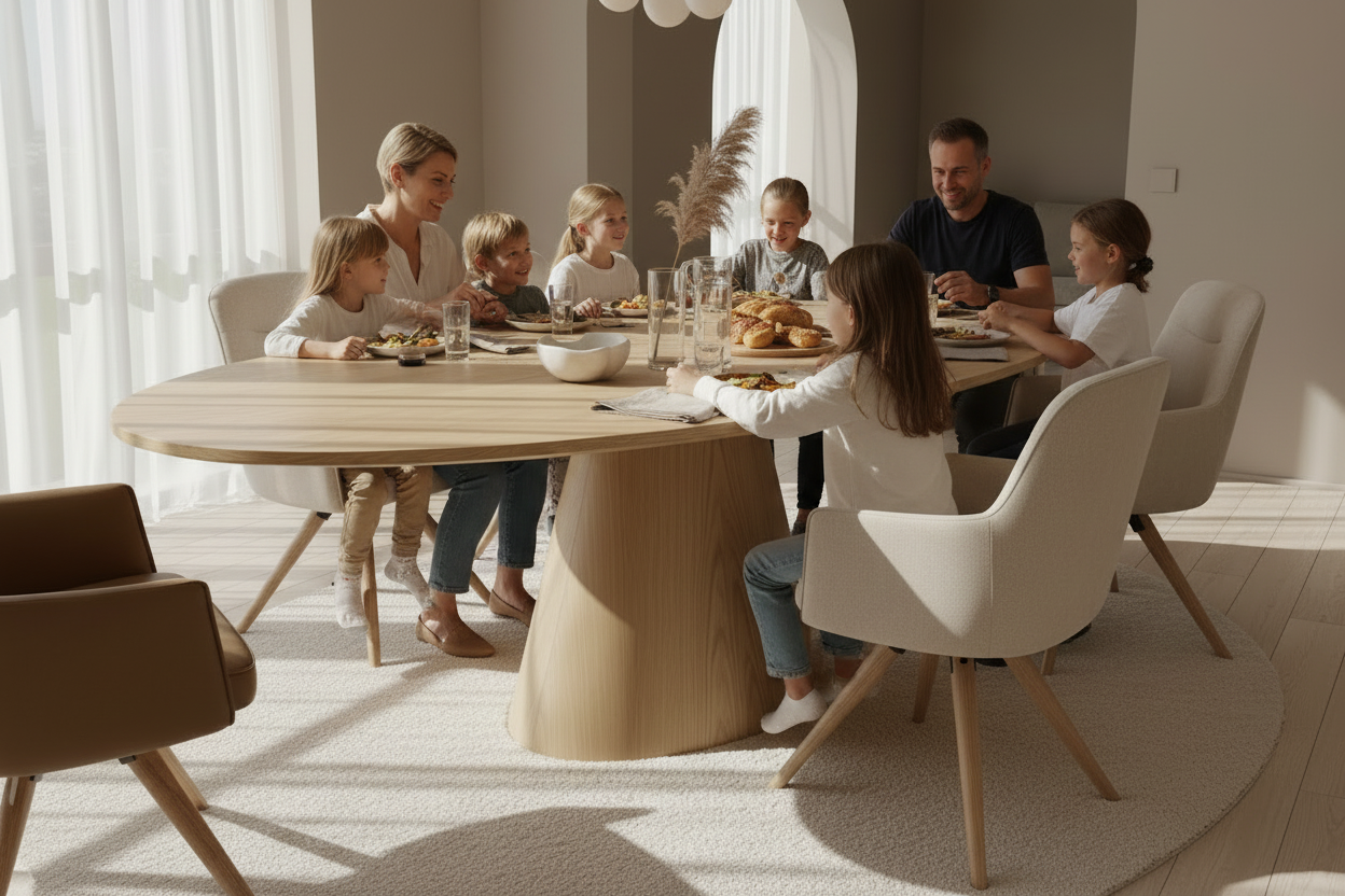 Table Ovale En Bois De Salle Manger 200cm Et 230cm Tulipe Souffle table-ovale-en-bois-de-salle-manger-200cm-et-230cm-tulipe-souffle