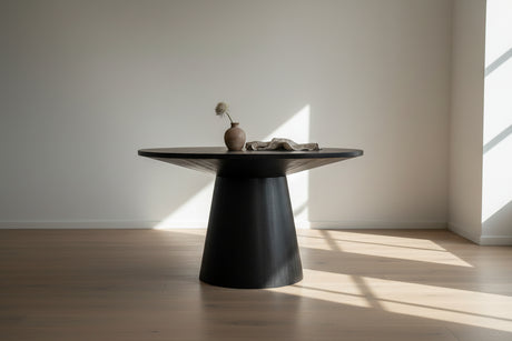 table ronde bois noir
