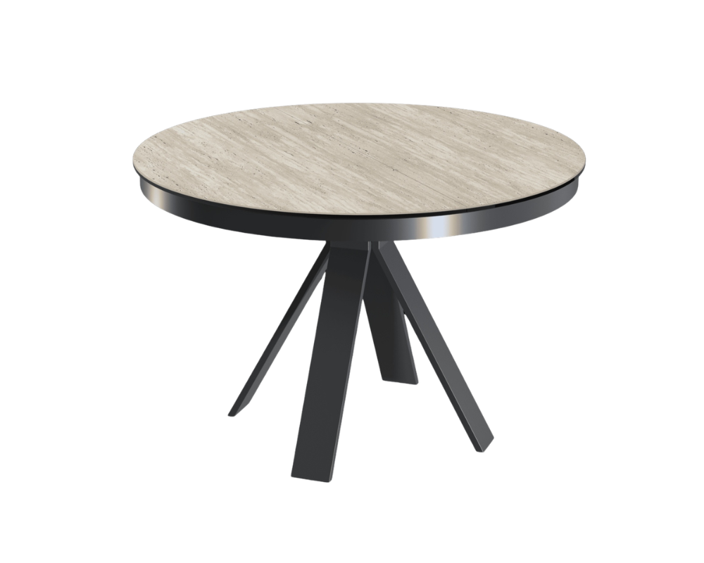 Table ronde céramique extensible Akante - Chanterelle