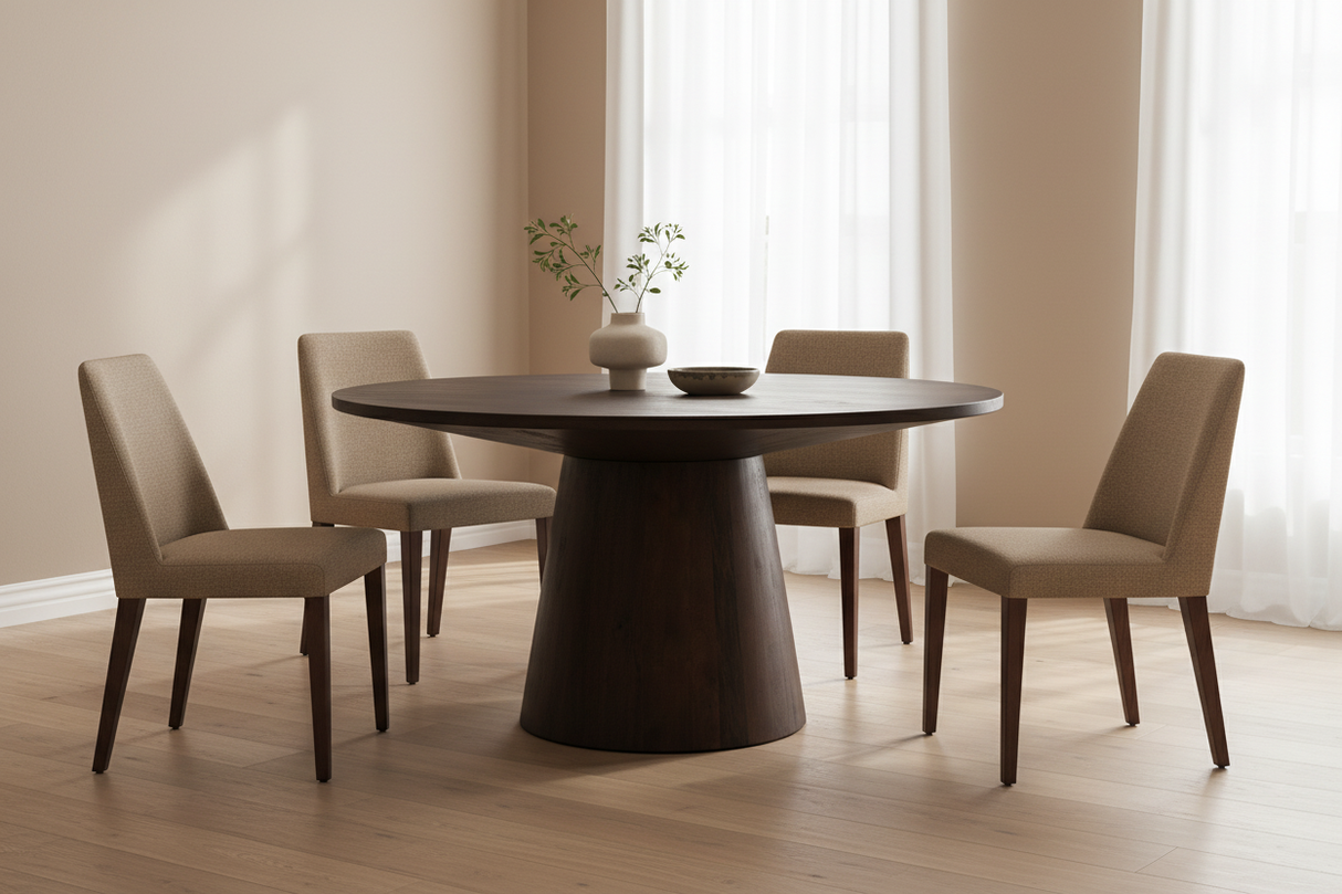 Table ronde en bois Rousseau - Ambiance contemporaine