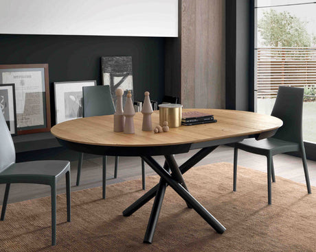 Table ronde extensible en bois - Altacom - Souffle d'intérieur