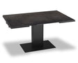 Table céramique extensible acier rouille rectangulaire - Souffle d'intérieur 