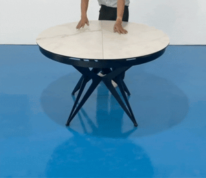 Extendable ceramic round table - Roxie