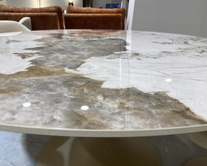 Table ronde pied central tulipe céramqiue - Souffle d'intérieur