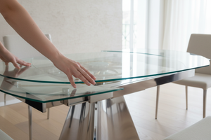 Table ronde verre extensible - Ouverture