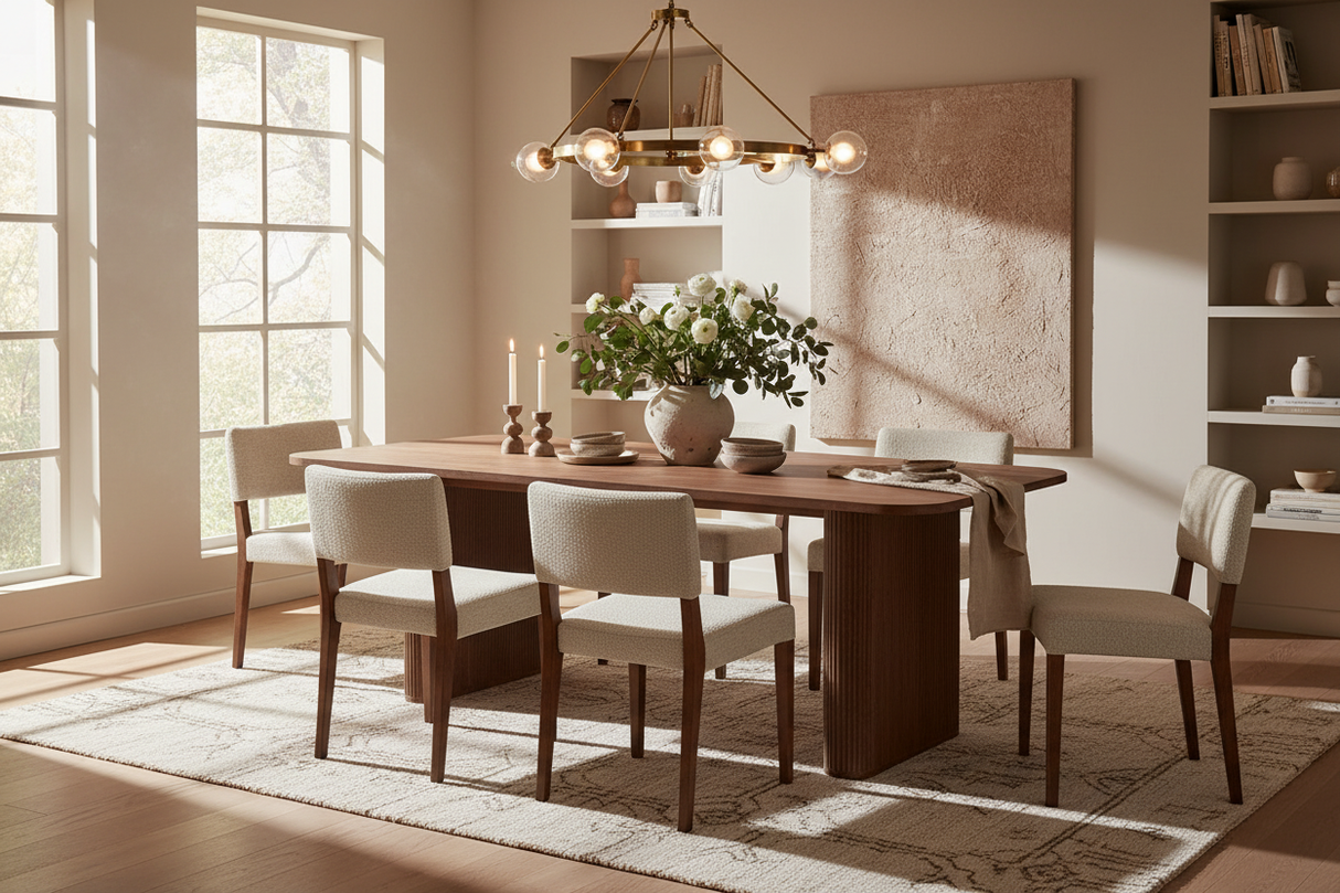 Table Rousseau rectangulaire mise en situation