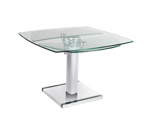 table en verre extensible design