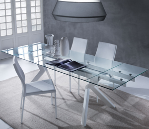 Table en verre extensible 160x90cm- William