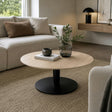 Table basse relevable Julie en céramique effet chêne 11 mm