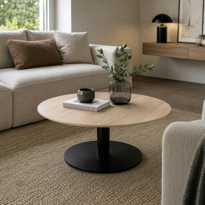 Table basse relevable Julie en céramique effet chêne 11 mm