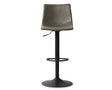 Tabouret de bar industriel réglable en hauteur gris  - SOUFFLE d'intérieur