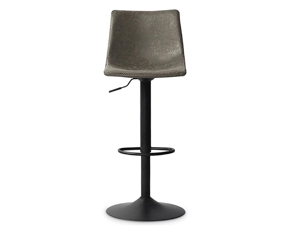 Tabouret de bar industriel réglable en hauteur gris  - SOUFFLE d'intérieur