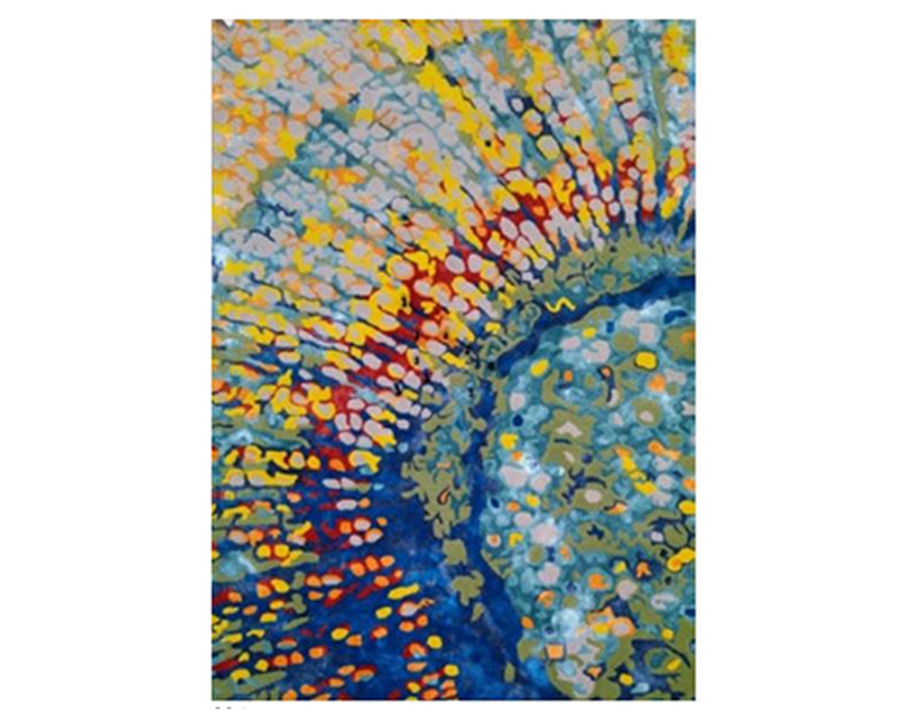 Tapis coloré salon bleuté - Salgueiro rugs - Souffle d'Intérieur