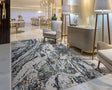Tapis contemporain pour salon bleu - Salgueiro rugs - Souffle d'Intérieur