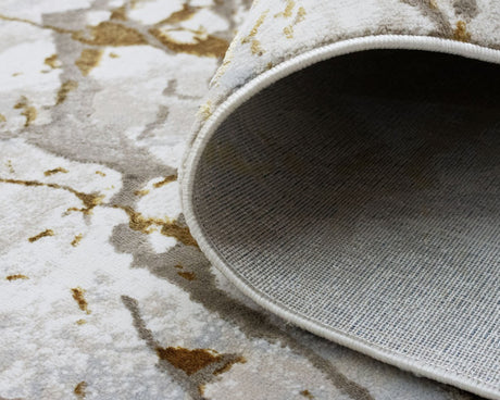 Tapis contemporain pour salon gris avec tracé vert - Salgueiro rugs - Souffle d'Intérieur