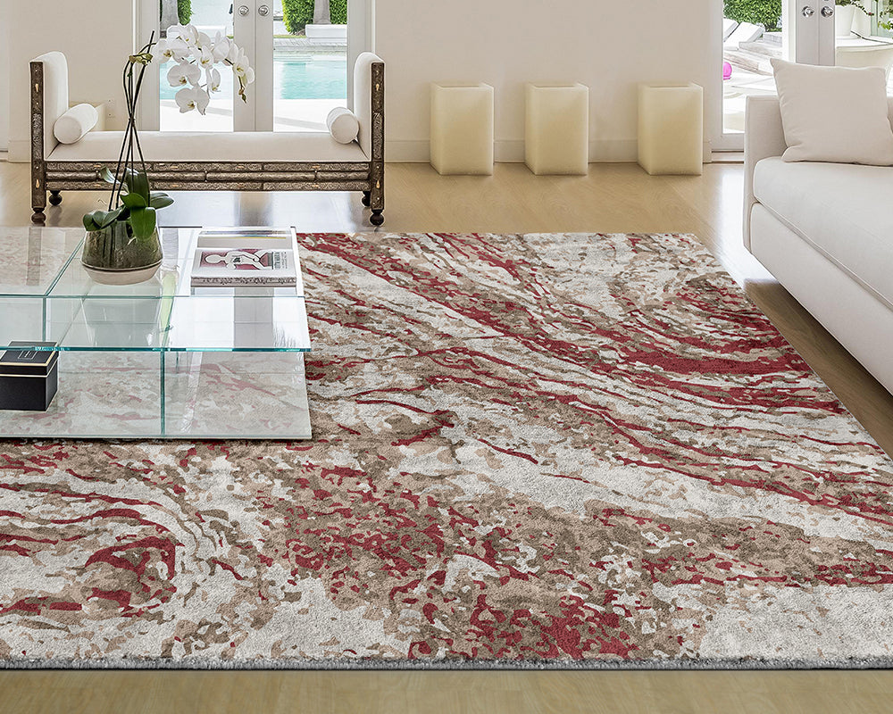 Tapis contemporain pour salon marron - Salgueiro rugs - Souffle d'Intérieur