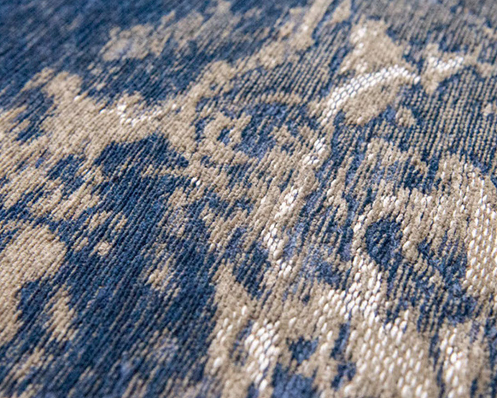 Tapis de salon bleu et gris - Salgueiro rugs - Souffle d’Intérieur