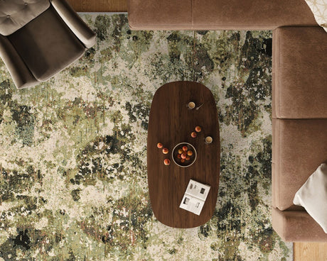 Tapis de chambre vert tacheté - Salgueiro rugs - Souffle d'Intérieur