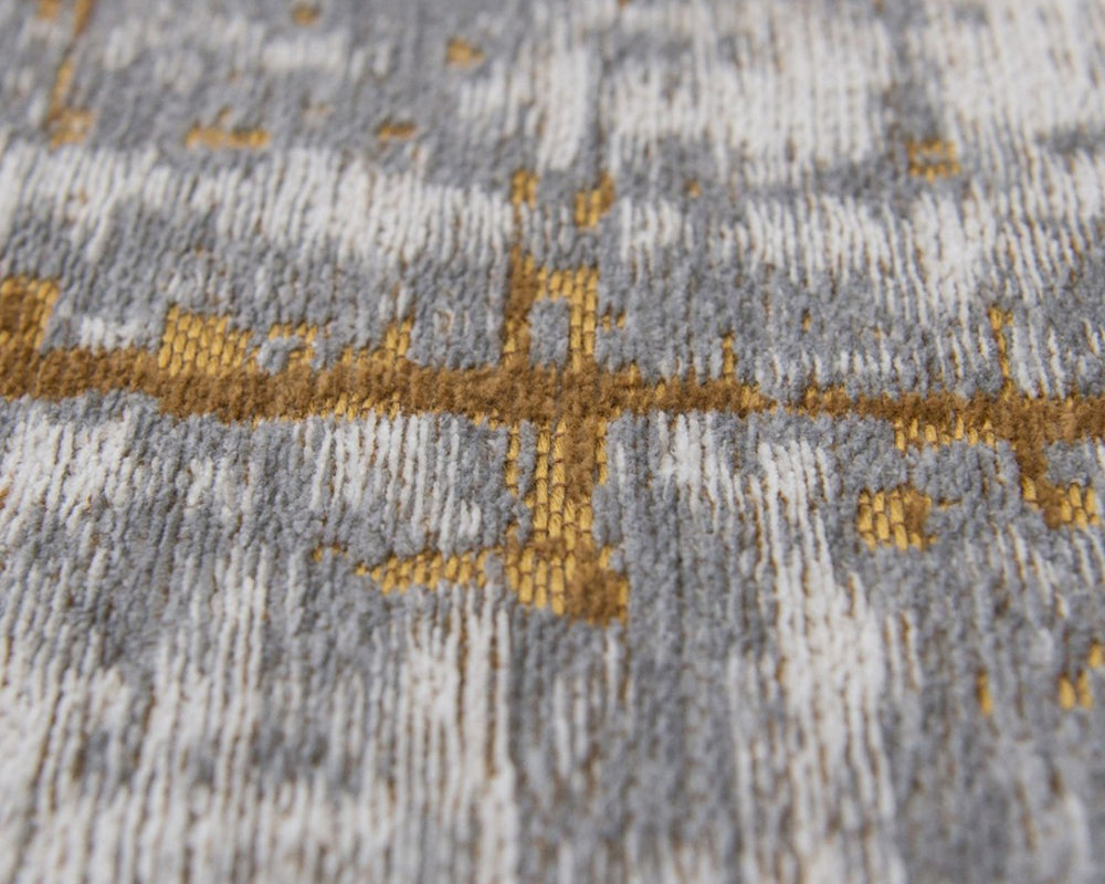 Tapis design salon gris tacheté orange - Salgueiro rugs - Souffle d’Intérieur