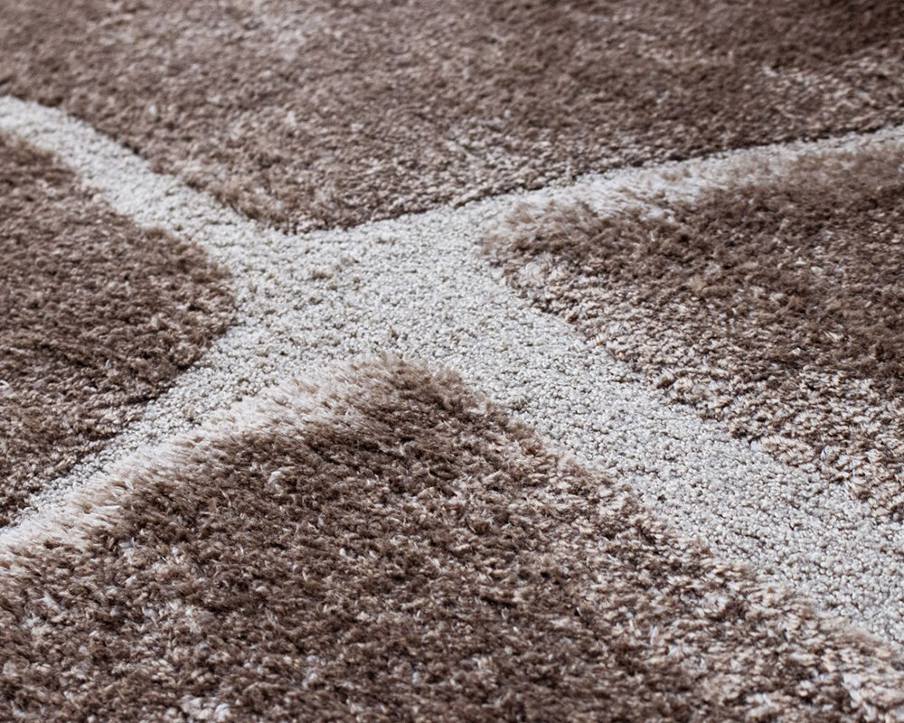 Thick brown living room rug - Mori