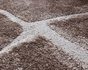 Thick brown living room rug - Mori