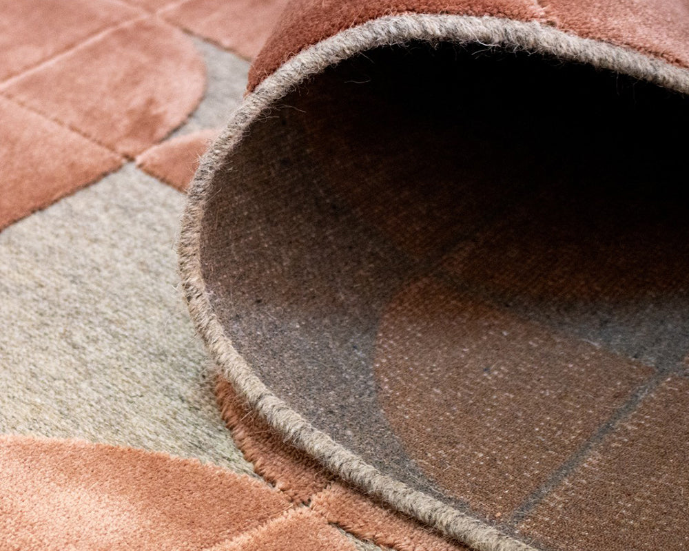 Tapis fin salon gris et marron - Salgueiro rugs - Souffle d'Intérieur
