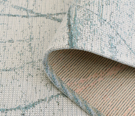 Tapis gris de salon strié bleu - Salgueiro rugs - Souffle d'Intérieur