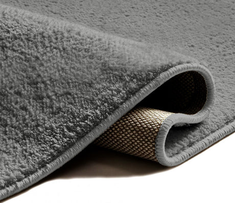 Tapis gris pour salon en microfibre - Salgueiro rugs - Souffle d'Intérieur