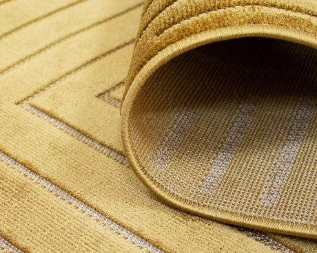 Tapis moderne pour salon moutarde - Salgueiro rugs - Souffle d’Intérieur