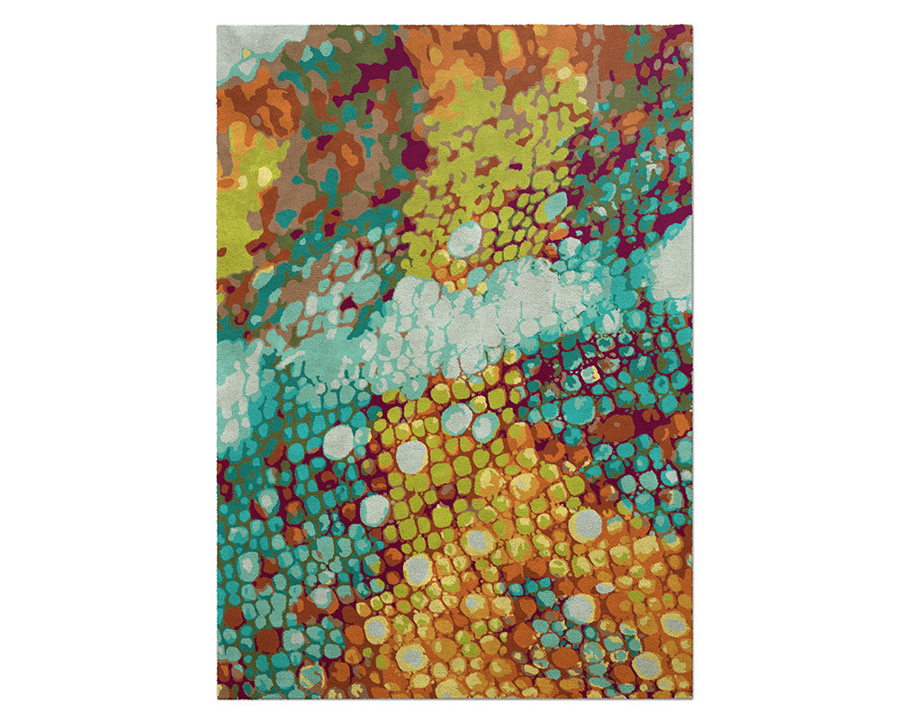 Tapis original salon multicolore vive - Salgueiro rugs - Souffle d'Intérieur