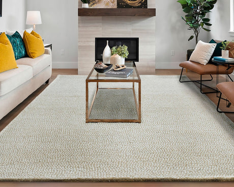 Tapis pour le salon unicolore beige - Salgueiro rugs - Souffle d'Intérieur