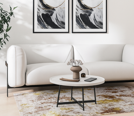 Tapis moderne salon bicolore - Salgueiro rugs - Souffle d'Intérieur