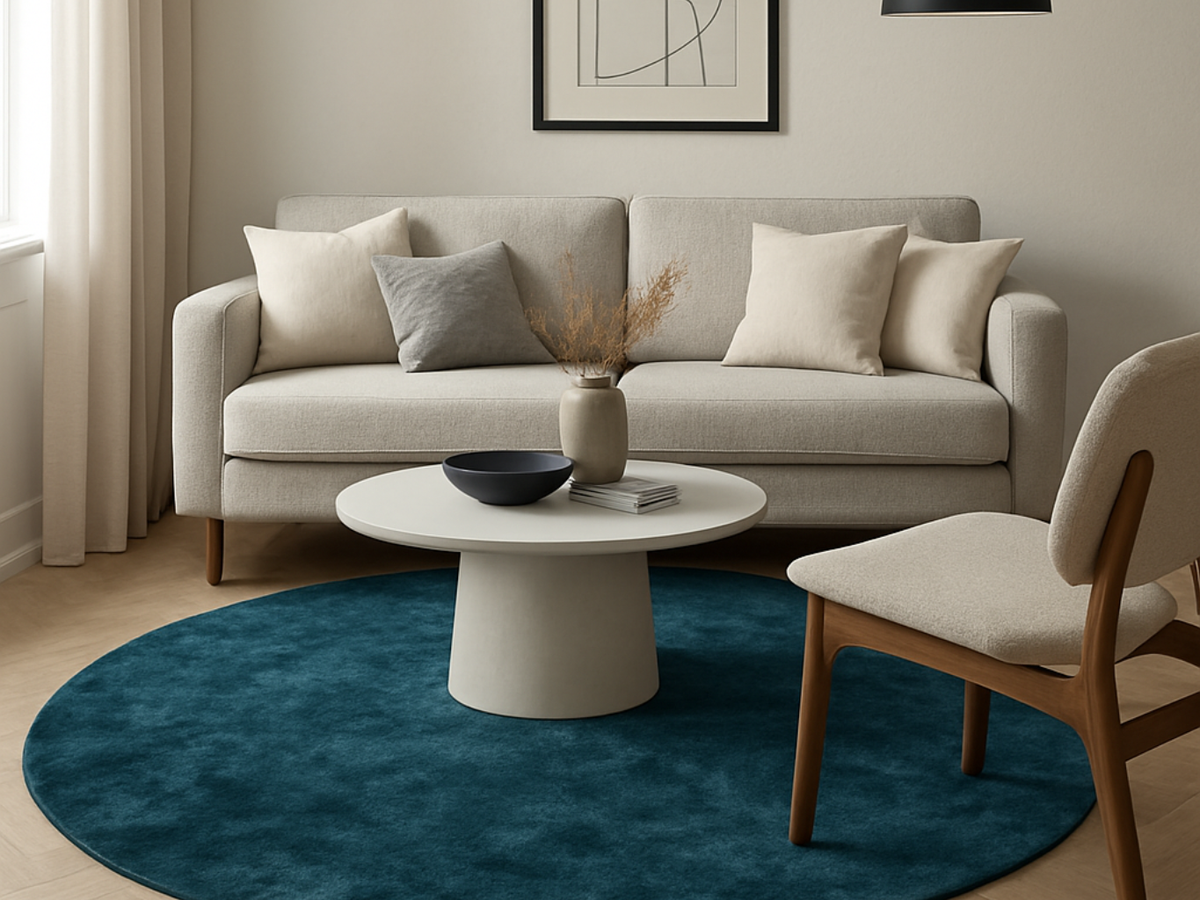 Tapis salon bleu bicolore - Salgueiro rugs - Souffle d’Intérieur