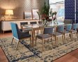 Tapis salon beige tacheté bleu - Salgueiro rugs - Souffle d’Intérieur