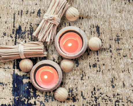 Tapis salon beige tacheté bleu - Salgueiro rugs - Souffle d’Intérieur