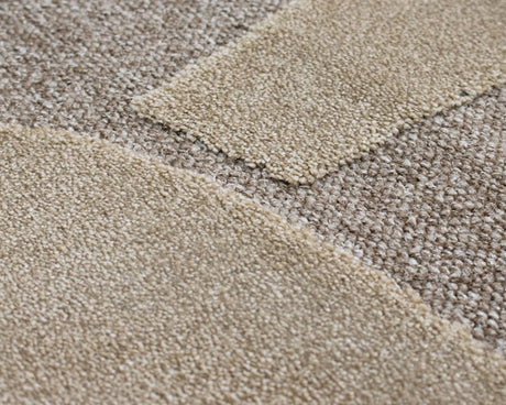 Tapis salon beige taupe original - Salgueiro rugs - Souffle d'Intérieur