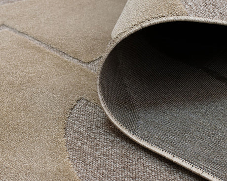 Tapis salon beige taupe original - Salgueiro rugs - Souffle d'Intérieur