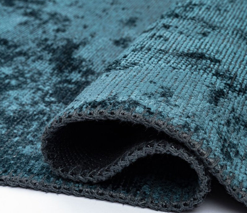 Tapis salon bleu bicolore - Salgueiro rugs - Souffle d’Intérieur