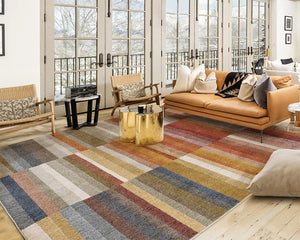 Tapis sous table couleur chaude - Salgueiro rugs - Souffle d'Intérieur