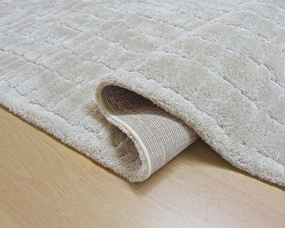 Tapis salon épais gris clair - Salgueiro rugs - Souffle d'Intérieur