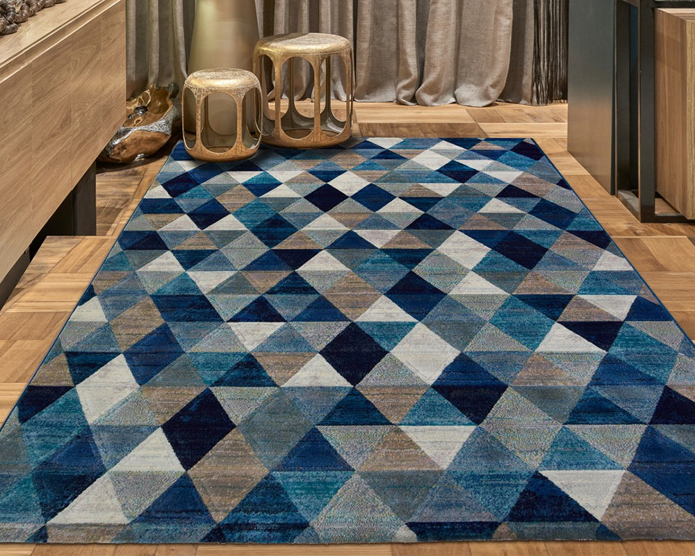 Tapis salon geometrique multicolore - Salgueiro rugs - Souffle d'Intérieur