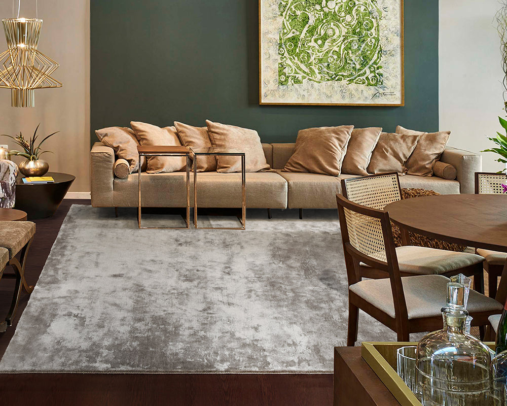 Tapis de salon gris 10 mm épaisseur - Salgueiro rugs - Souffle d'Intérieur