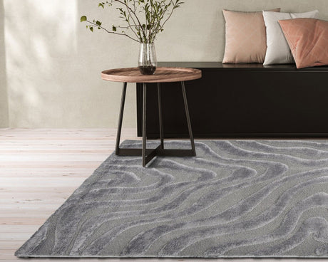 Tapis salon gris foncé épais - Salgueiro rugs - Souffle d'Intérieur
