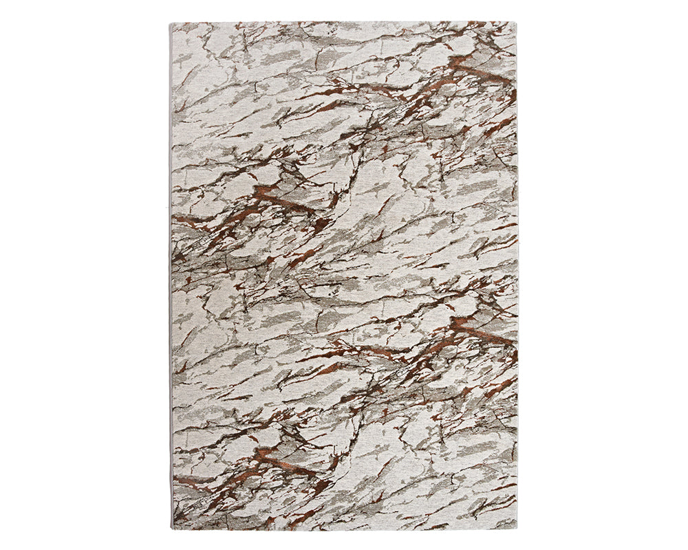 Tapis salon marron beige style peinture  - Salgueiro rugs - Souffle d'Intérieur
