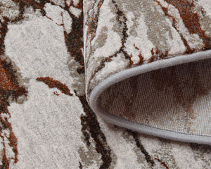 Tapis salon marron beige style peinture  - Salgueiro rugs - Souffle d'Intérieur