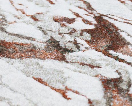 Tapis salon marron beige style peinture  - Salgueiro rugs - Souffle d'Intérieur