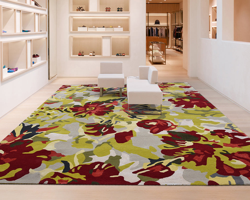 Tapis salon multicolore floral vive - Salgueiro rugs - Souffle d'Intérieur